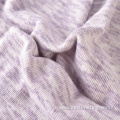 Space Dyed Viscose Polyester Rib Fabric Brushed